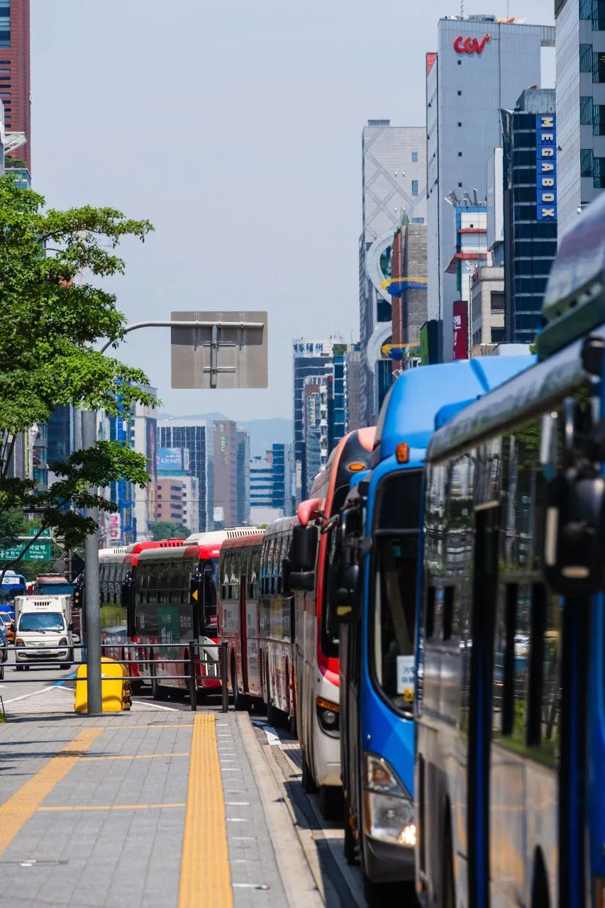 Streets of the Gangnam district in Seoul